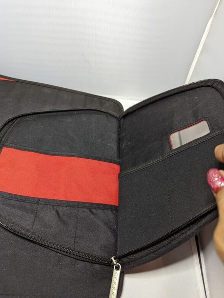 Vintage Mead Five Star Black Red 3 Ring Trapper Keeper Zip Binder Folder School - Picture 3 of 9